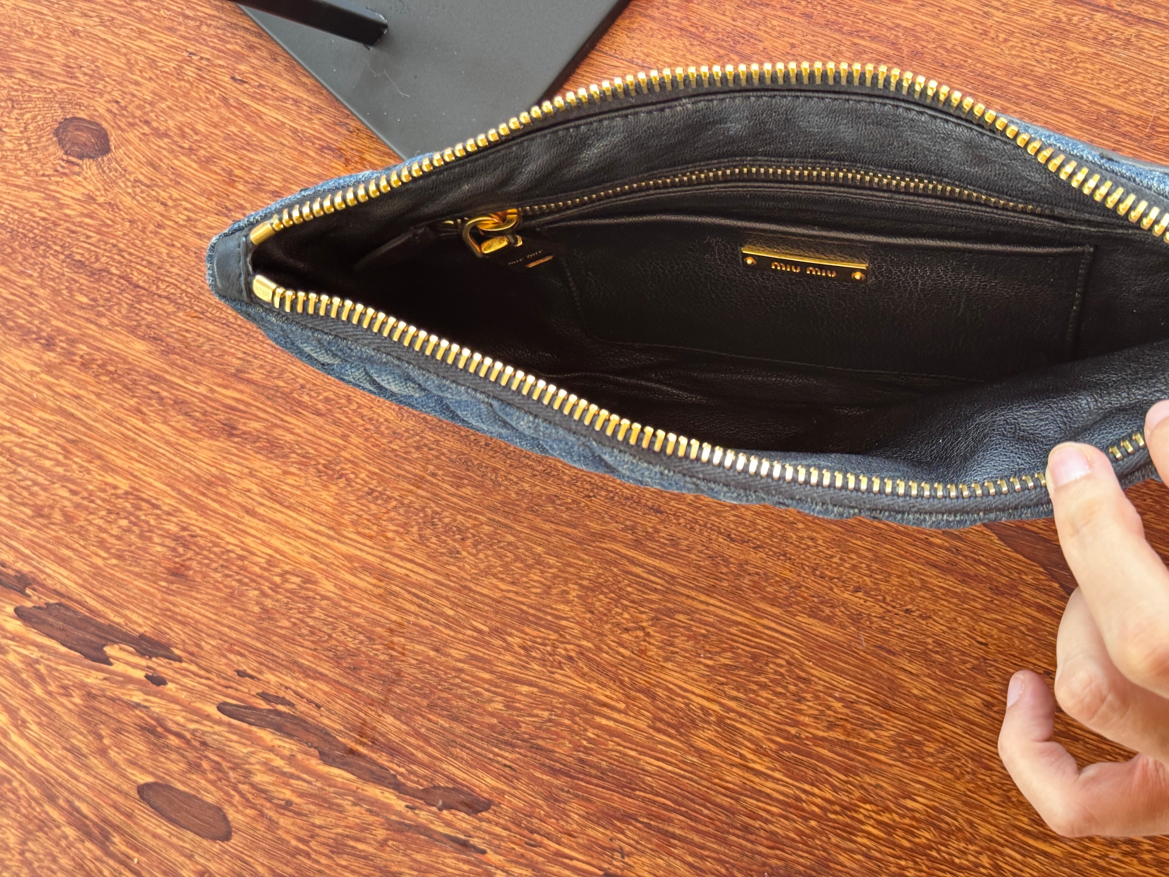 Miu Miu Denin Clutch