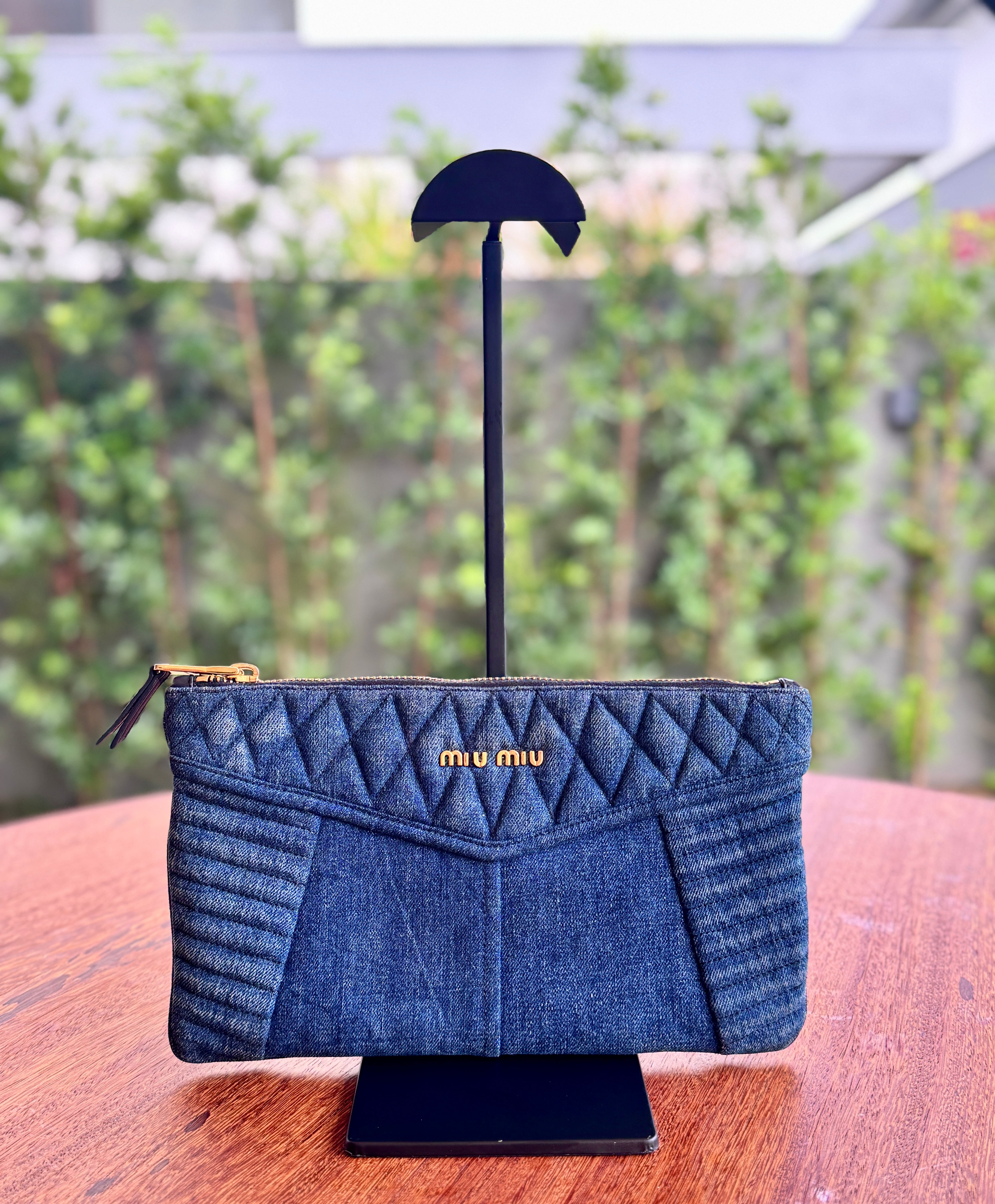 Miu Miu Denin Clutch