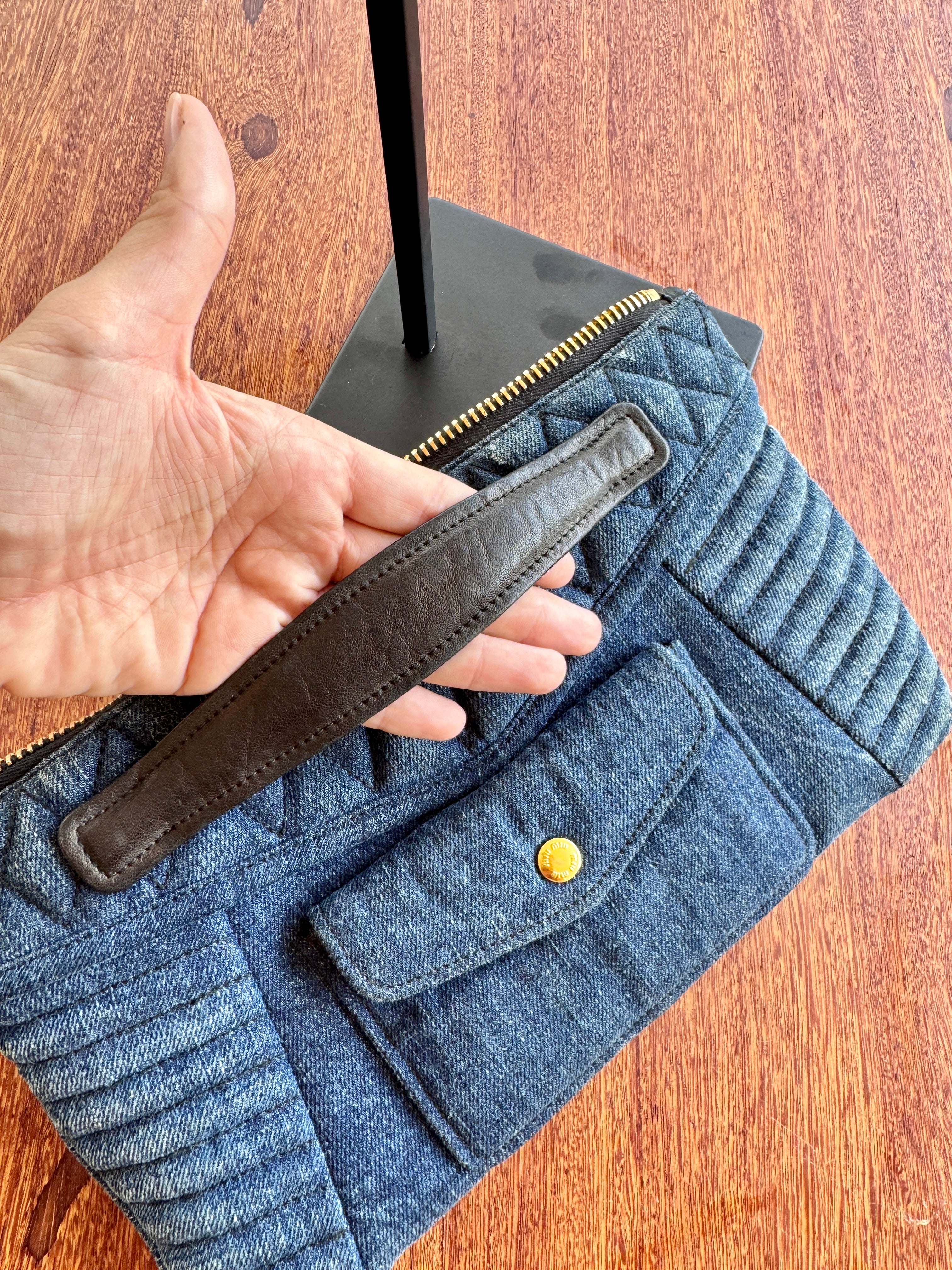 Miu Miu Denin Clutch