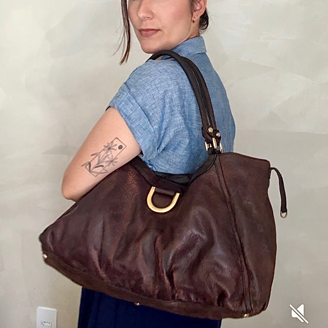 GUCCI GUCCISSIMA ABBEY D RING HOBO